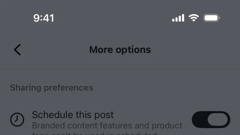 Schedule — Instagram, Social UI