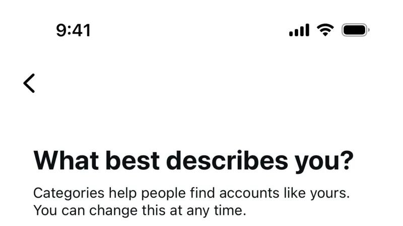 Account Setup — Instagram, Social UI