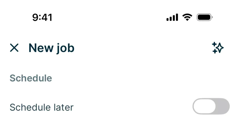 Schedule — Jobber, SaaS UI