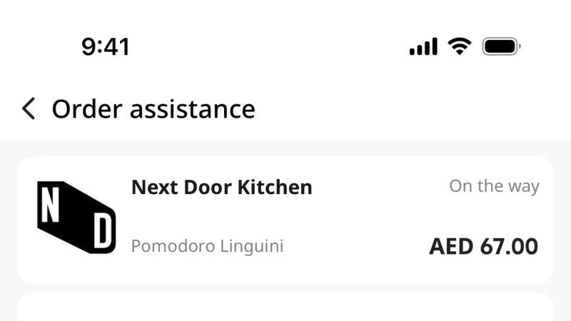 Help & Support — Keeta, Food & Drink UI