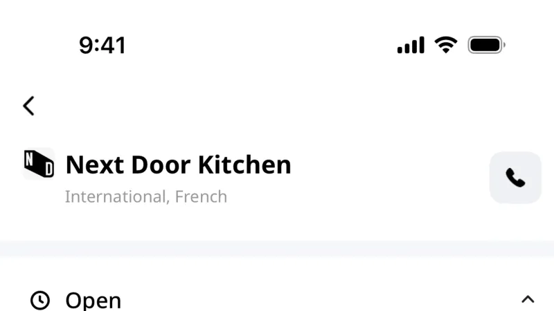Location & Address — Keeta, Food & Drink UI