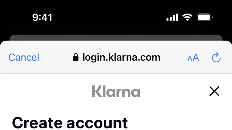 Browser — Klarna, Fintech UI