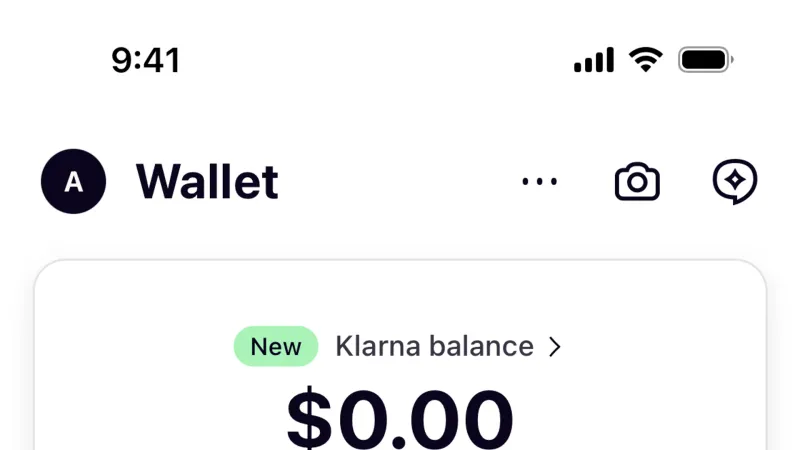 Card — Klarna, Fintech UI