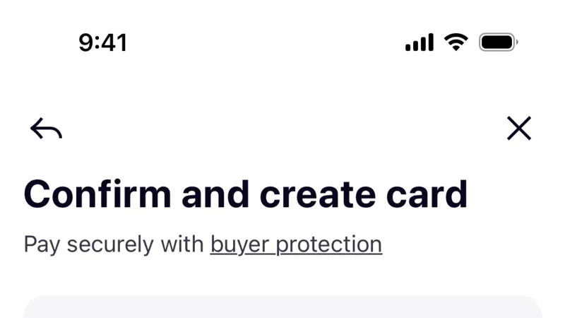 Confirmation — Klarna, Fintech UI