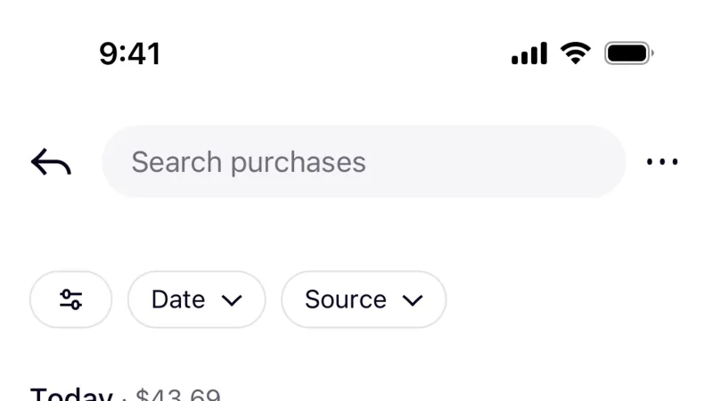 Order History — Klarna, Fintech UI