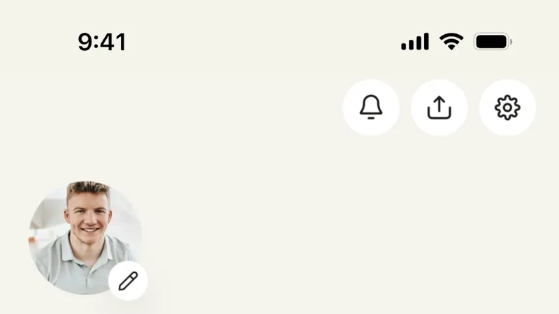 My Account & Profile — Komoot, Travel UI