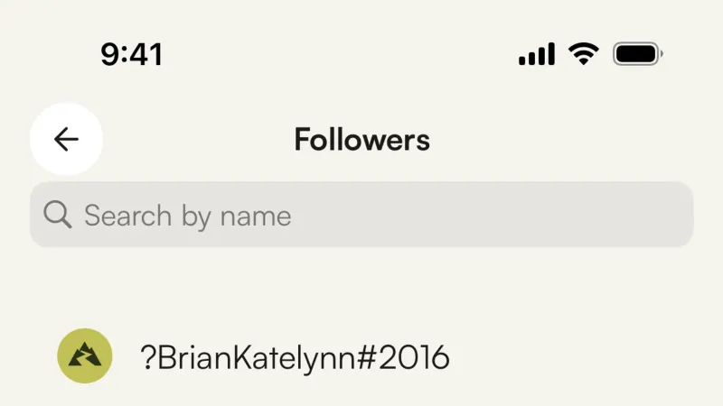 Followers & Following — Komoot, Travel UI