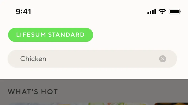 Search Bar — Lifesum, Health UI