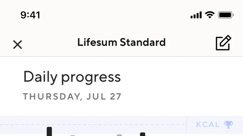 Progress — Lifesum, Health UI