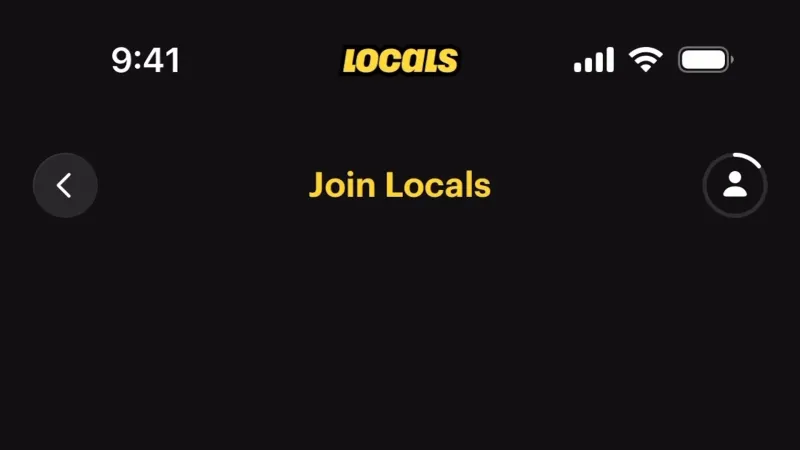Account Setup — Locals, Social UI