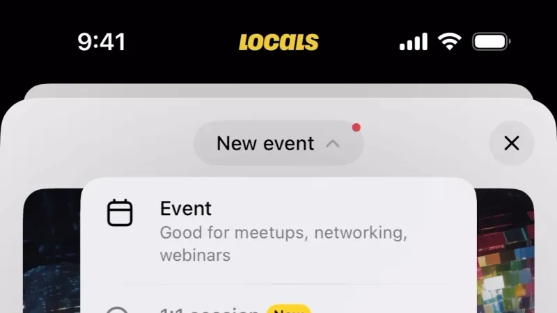 Dropdown Menu — Locals, Social UI