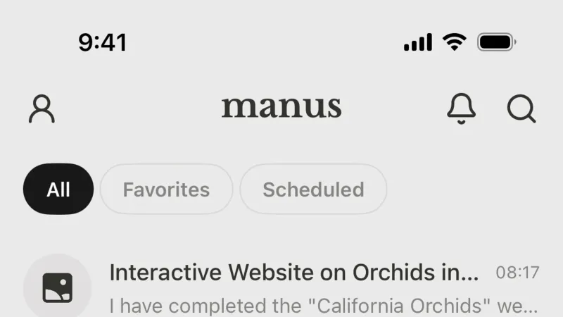 Emails & Messages — Manus, AI & ML UI