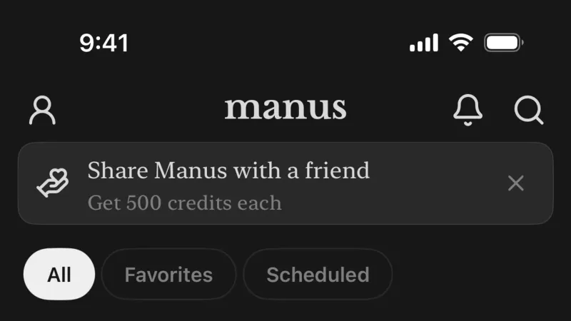 Dark Mode — Manus, AI & ML UI