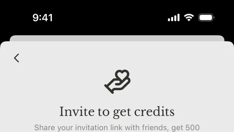 Invite & Refer Friends — Manus, AI & ML UI