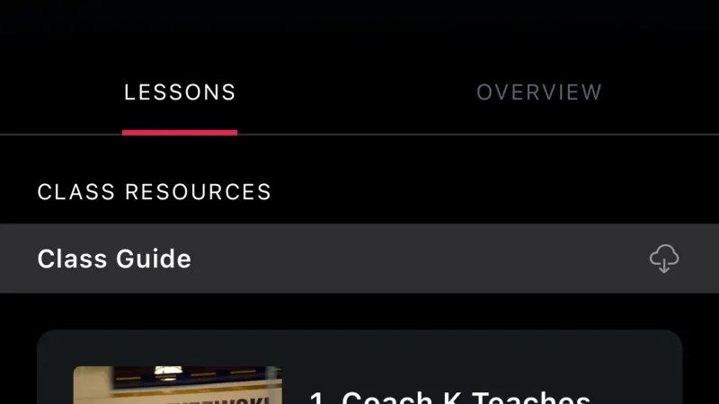 Tab — MasterClass, Education UI