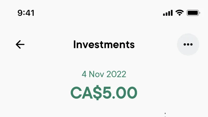 Charts — Neo Financial, Fintech UI