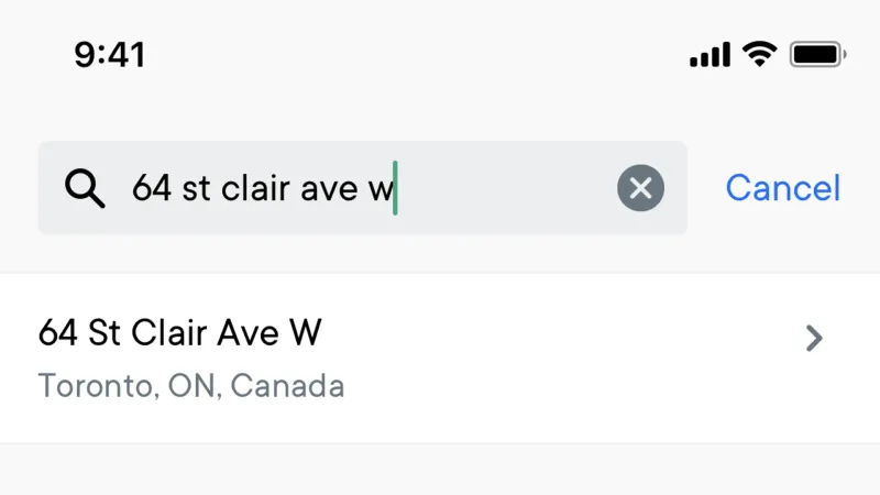 Location & Address — Neo Financial, Fintech UI
