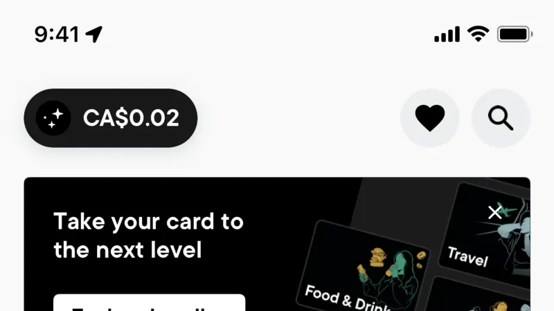 Floating Action Button — Neo Financial, Fintech UI
