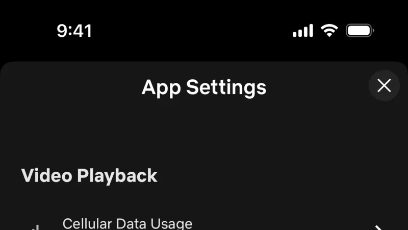 Settings & Preferences — Netflix, Entertainment UI