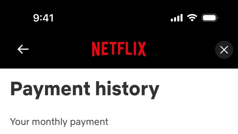 Billing — Netflix, Entertainment UI