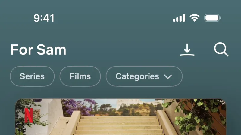Tab Bar — Netflix, Entertainment UI