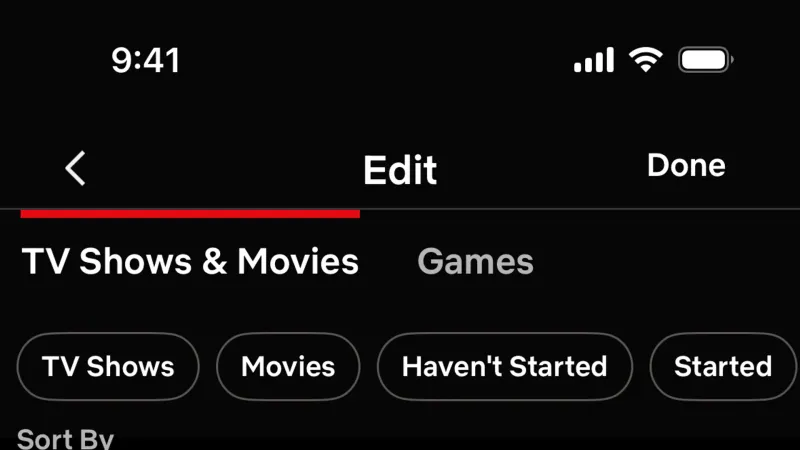 Delete — Netflix, Entertainment UI