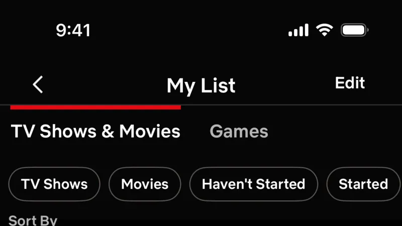 Bookmarks & Collections — Netflix, Entertainment UI