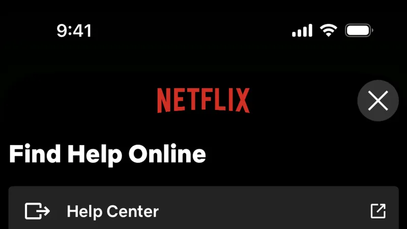 Help & Support — Netflix, Entertainment UI