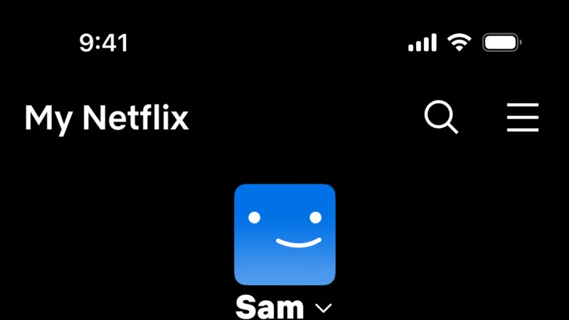 My Account & Profile — Netflix, Entertainment UI