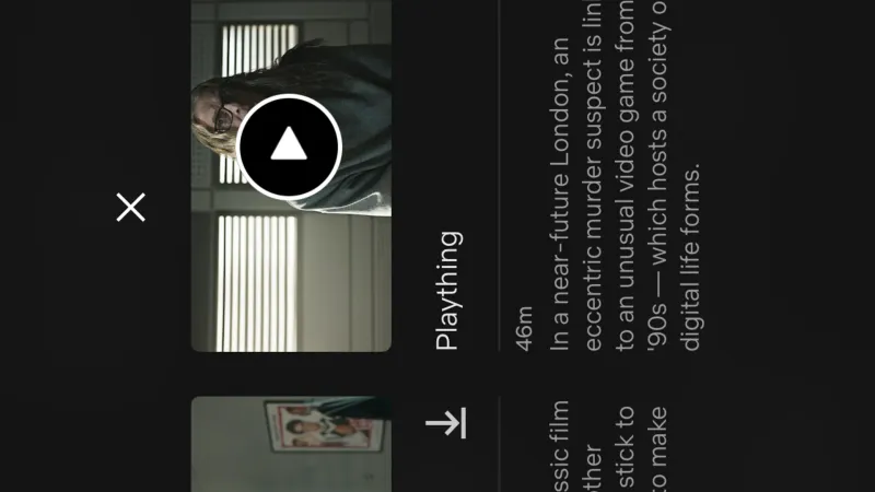 Full-Screen Overlay — Netflix, Entertainment UI