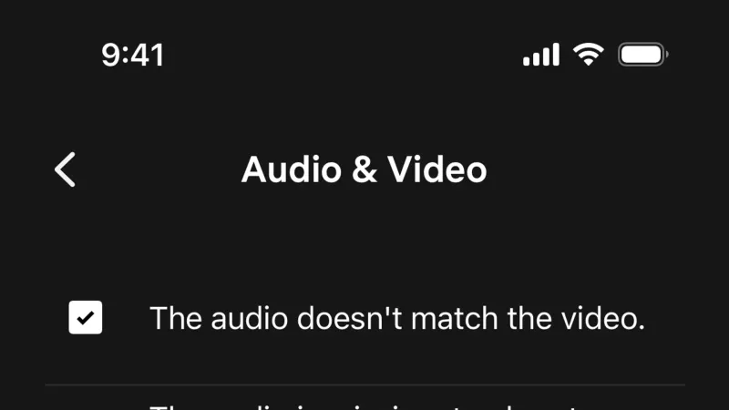 Flag & Report — Netflix, Entertainment UI