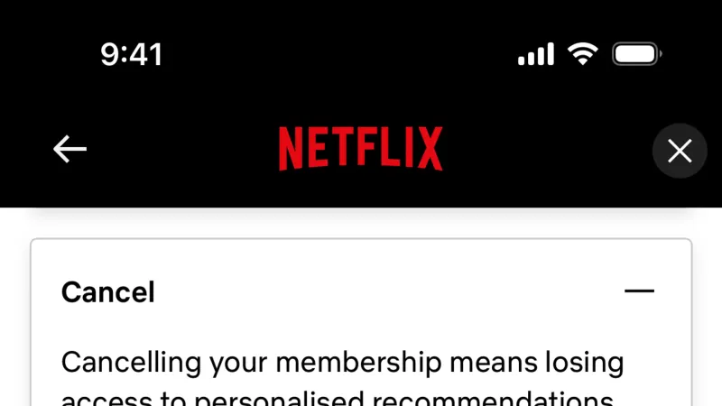 Confirmation — Netflix, Entertainment UI