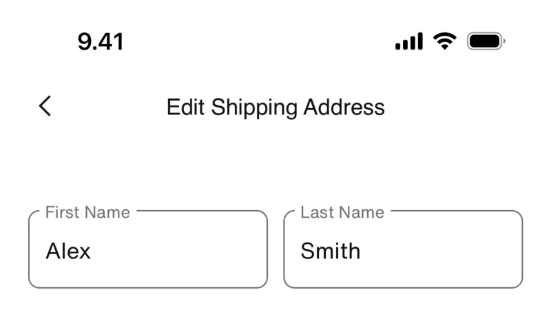 Location & Address — Nike, E-commerce UI