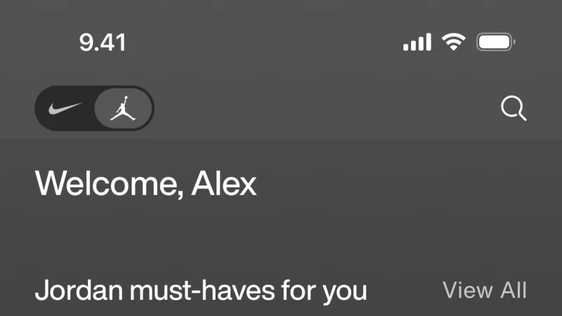 Home — Nike, E-commerce UI