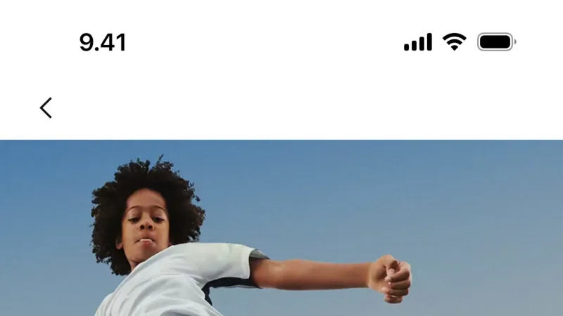 Article Detail — Nike, E-commerce UI