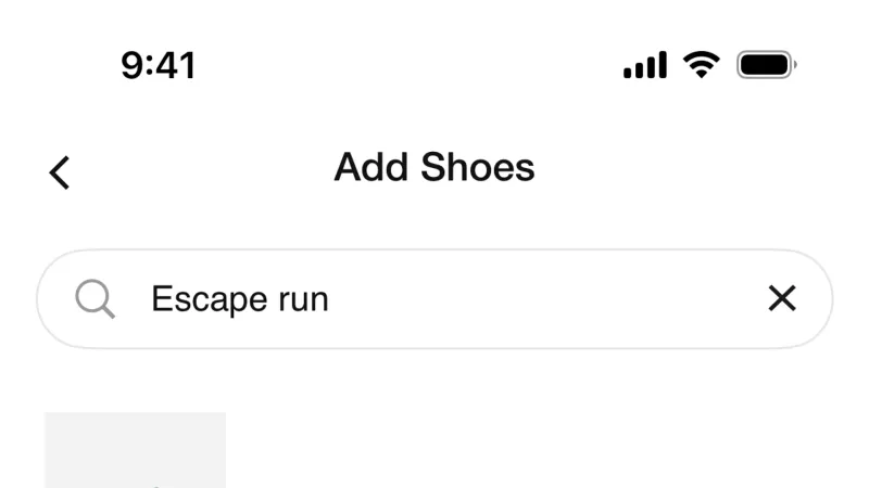 Search Bar — Nike Run Club, Health UI
