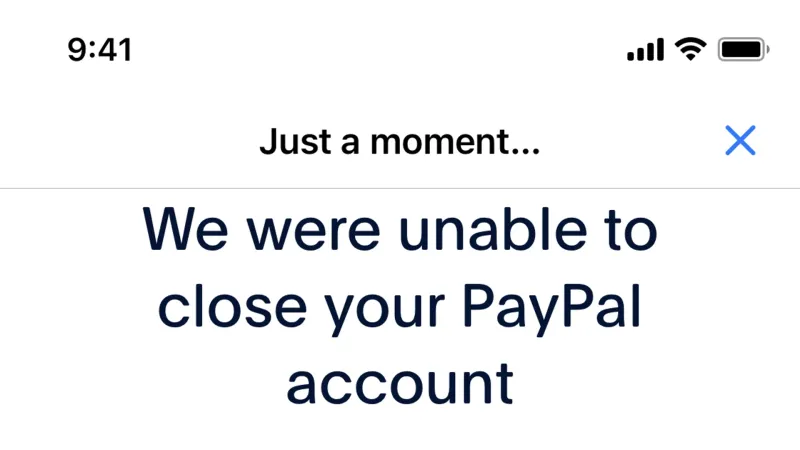 Error — PayPal, Fintech UI