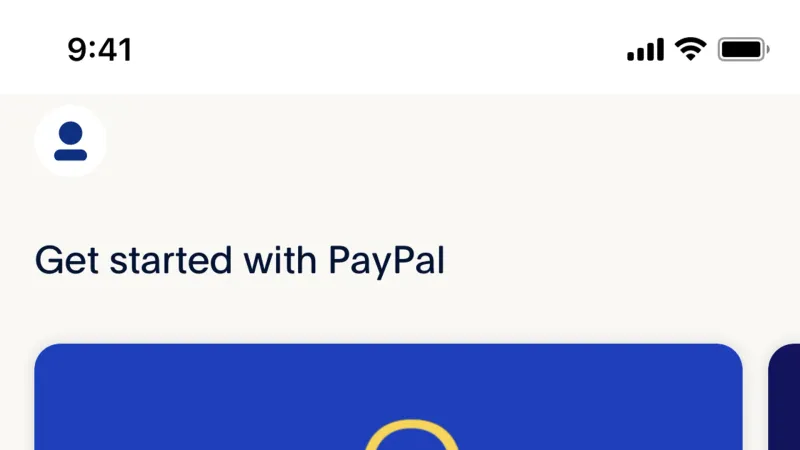 Carousel — PayPal, Fintech UI