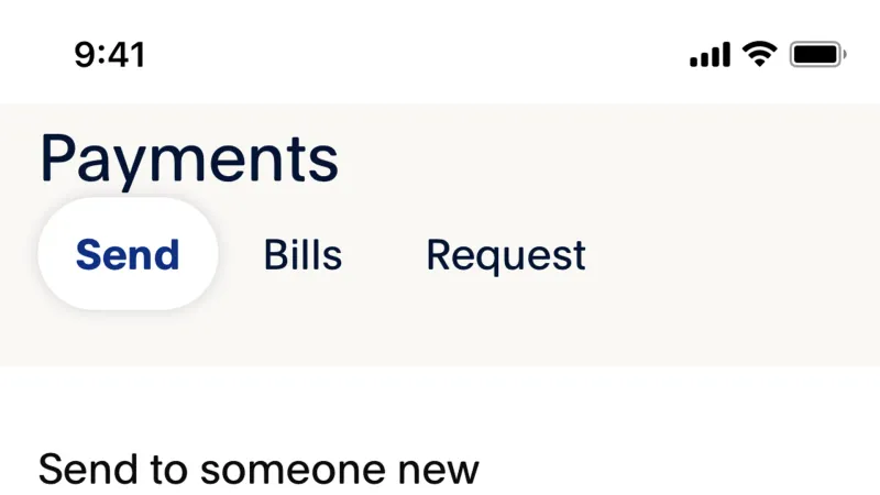 Tab Bar — PayPal, Fintech UI
