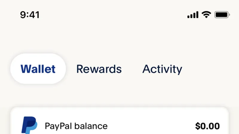 Tab Bar — PayPal, Fintech UI