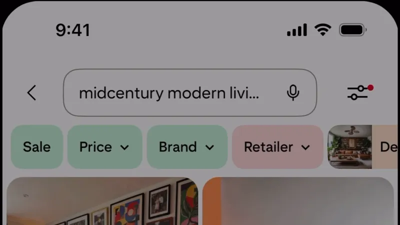 Filter & Sort — Pinterest, Social UI