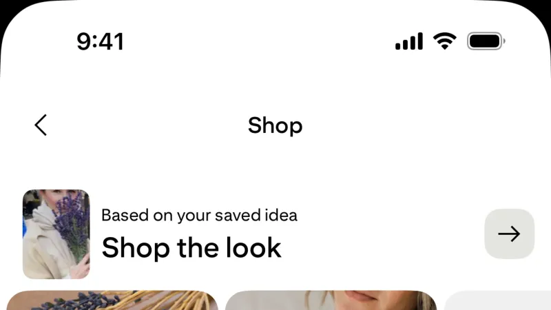 Shop & Storefront — Pinterest, Social UI