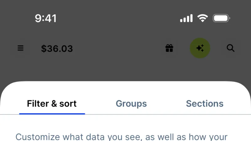Filter & Sort — Public, Fintech UI