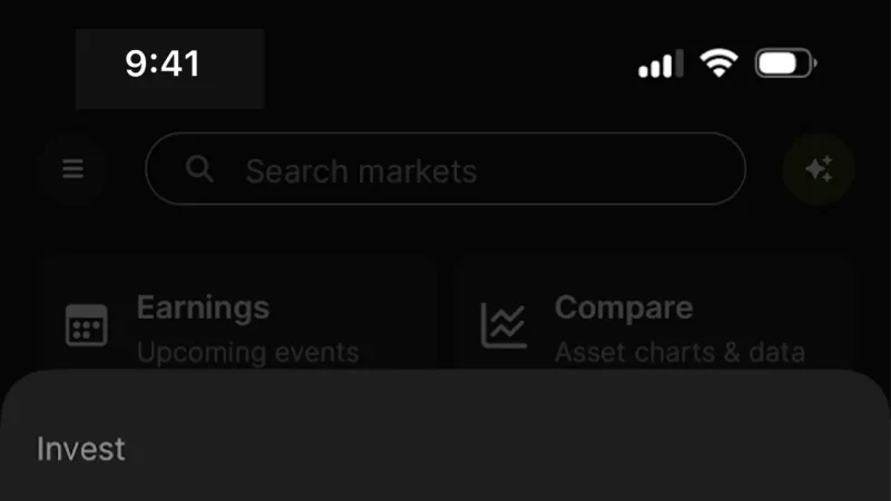 Dark Mode — Public, Fintech UI