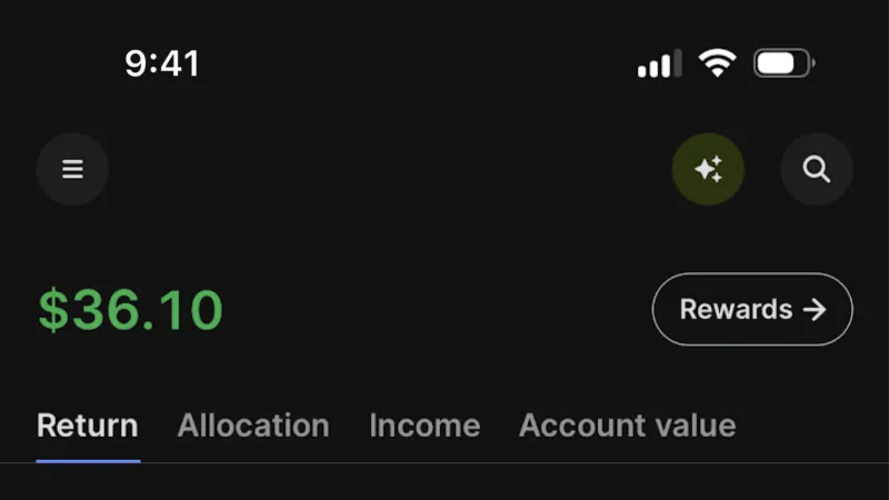 Dark Mode — Public, Fintech UI