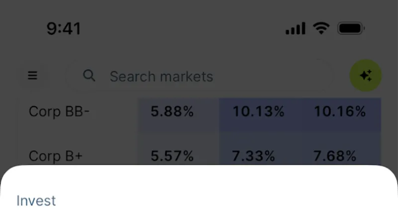 Action Option — Public, Fintech UI