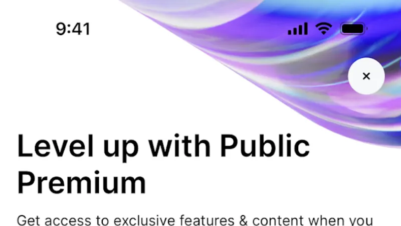 Subscription & Paywall — Public, Fintech UI