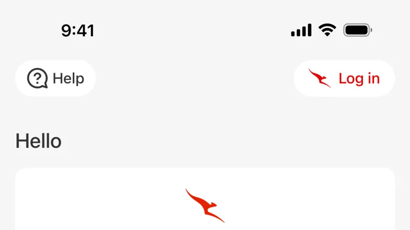 Banner — Qantas Airways, Travel UI
