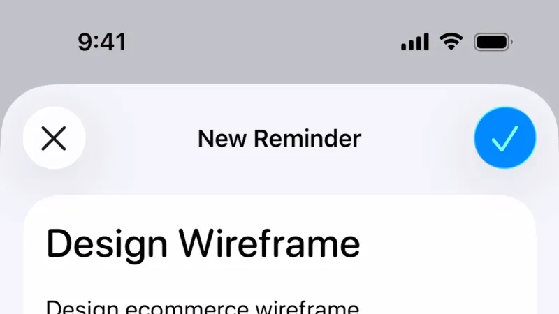 Time Picker — Apple Reminders, Productivity UI
