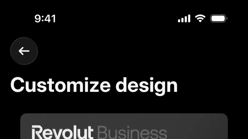 Toolbar — Revolut Business, Fintech UI